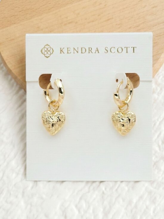 Kendra Scott Jewelry - Kendra Scott LoveShackFancy Heart Huggie Earrings